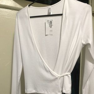 American Apparel wrap top - white